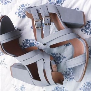 Icy Grey Strappy Heels ❄️